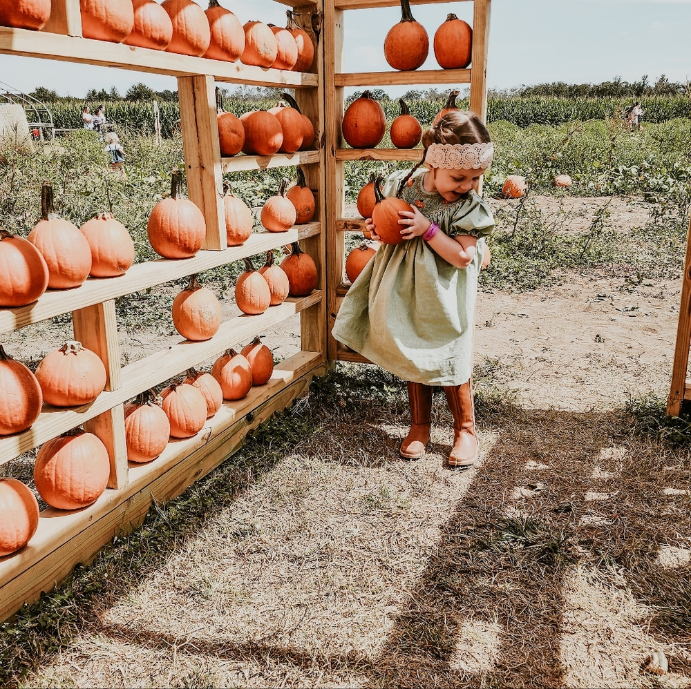 Smocked pumpkin dress